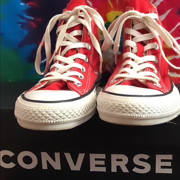 red high top converse size 4